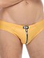 cheap Men&#039;s Briefs Underwear-Men&#039;s Briefs Underwear Letter PU Low Waist Super Sexy White Black Yellow M L XL