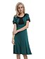 cheap Work Dresses-Women&#039;s Party Vintage Trumpet / Mermaid Dress - Polka Dot Pleated Cotton Black Red Green L XL XXL