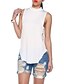 cheap Women&#039;s T-shirts-Club Sexy Summer T-shirt,Solid Crew Neck Sleeveless Cotton Rayon Medium