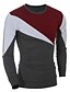 cheap Men&#039;s Tees &amp; Tank Tops-Men&#039;s Sports Cotton T-shirt - Color Block / Long Sleeve