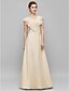 cheap Mother of the Bride Dresses-Sheath / Column Mother of the Bride Dress Elegant Plus Size V Neck Floor Length Chiffon Sleeveless with Criss Cross Appliques 2024