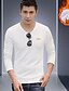 cheap Men&#039;s Tees &amp; Tank Tops-Men&#039;s Solid Colored T-shirt - Cotton Daily Sports Plus Size White / Black / Navy Blue / Gray / Long Sleeve