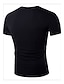cheap Men&#039;s Casual T-shirts-Men&#039;s T shirt Tee Letter Round Neck White Black Green Orange Red Short Sleeve Daily Sports Print Slim Tops Cotton Active / Summer / Summer