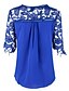 cheap Women&#039;s Blouses &amp; Shirts-Women&#039;s Street chic Plus Size Loose Blouse - Solid Colored, Lace Mesh