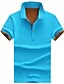 baratos Pólos para Homem-Homens Polo Fashion, Estampa Colorida Algodão Colarinho de Camisa