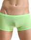 cheap Men&#039;s Boxers Underwear-Men&#039;s Boxer Briefs 1 PC Underwear Solid Colored Ice Silk Super Sexy White Black Green M L XL