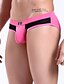 cheap Men&#039;s Briefs Underwear-Men&#039;s Polyester / Nylon / Spandex Color Block Beige Pink Light Blue