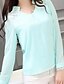 cheap Women&#039;s Blouses &amp; Shirts-Women&#039;s Blouse Shirt Solid Colored V Neck White Rosy Pink Light Blue Long Sleeve Going out Lace Tops Streetwear Casual