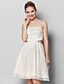 cheap Prom Dresses-A-Line Cocktail Party Prom Dress Strapless Sleeveless Knee Length Sequined with Sequin