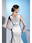 cheap Evening Dresses-Mermaid / Trumpet Formal Evening Dress Jewel Neck Sweep / Brush Train Satin with Sash / Ribbon 2020