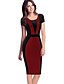 cheap Women&#039;s Dresses-Women&#039;s Red Green Dress Street chic Summer Going out A Line Bodycon Patchwork Split S M Slim / Cotton