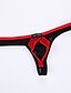 cheap Men&#039;s Exotic Underwear-Men&#039;s Mesh / Ice Silk Briefs Underwear Color Block Low Waist Black Red Blue S M L