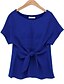 cheap Women&#039;s Blouses &amp; Shirts-Women&#039;s Street chic Plus Size Blouse - Solid Colored, Bow