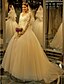 preiswerte Hochzeitskleider-Hochzeitskleider Pinsel Schleppe A-Linie Langarm V Ausschnitt Spitze Mit Perlenstickerei Applikationen 2023 Brautkleider