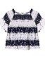 cheap Women&#039;s Blouses &amp; Shirts-Boutique G Women&#039;s Print Blue Blouse,Boat Neck Short Sleeve