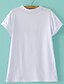 preiswerte T-Shirts für Damen-Damen Druck Street Schick Lässig/Alltäglich T-shirt,Rundhalsausschnitt Sommer Kurzarm Baumwolle Undurchsichtig