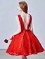 cheap Prom Dresses-A-Line Cocktail Party Prom Dress V Neck Sleeveless Short / Mini Lace with Sash / Ribbon 2020