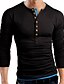 cheap Men&#039;s Tees &amp; Tank Tops-Men&#039;s Daily Sports Cotton T-shirt - Solid Colored Black / Long Sleeve