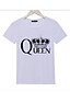 baratos T-Shirts de mulher-Mulheres Franzido Estampado Camiseta - Algodão Activo Moda de Rua Trabalho Branco / Preto