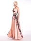 cheap Prom Dresses-A-Line Pattern Dress Prom Formal Evening Dress Sweetheart Neckline Sleeveless Floor Length Chiffon with Sash / Ribbon Draping Side Draping 2020