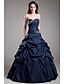 preiswerte Abendkleider-Ballkleid Elegant Quinceanera Formeller Abend Kleid Schatz Ausschnitt Ärmellos Boden-Länge Taft mit Geraffter Rock Kristall Verzierung 2021