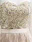 olcso Alkalmi ruhák-Sheath / Column Sweetheart Neckline Short / Mini Satin / Sequined Celebrity Style Cocktail Party / Prom Dress with Beading / Sequin by TS Couture®