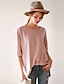 cheap Women&#039;s T-shirts-Women&#039;s Solid Pink / White T-shirt,Round Neck Short Sleeve