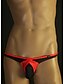olcso Egzotikus férfi alsónemű-Férfi Modern stílus Szuper szexi Fiú nadrág és rövidnadrág - Szabályos, Tömör szín Alacsony csípő Fehér Sárga Piros M L XL / Sovány