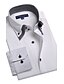 abordables Tops de Hombre-Hombre Color sólido Estilo clásico Camisa Clásico Blanco