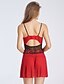 cheap Sexy Lingerie-Women&#039;s Ultra Sexy Robes Gown Chemises &amp; Negligees Solid Colored Nylon Red / Chiffon / Polyester