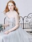cheap Prom Dresses-Sheath / Column Floral Prom Formal Evening Dress Sweetheart Neckline Sleeveless Floor Length Tulle with Appliques 2020