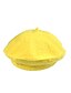 baratos Chapéus de mulher-Mulheres Pele Artificial, Boina Sólido / Fofo / Beje / Preto / Amarelo / Vermelho