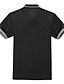 abordables Camisas de hombre-siete Brand® Hombre Cuello Camisero Manga Corta Camiseta Negro-799T500401