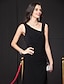 Χαμηλού Κόστους Φορέματα ειδικών περιστάσεων-Ίσια Γραμμή Μινιμαλιστική Ανοικτή Πλάτη Επίσημο Βραδινό Φόρεμα Λαιμόκοψη V Αμάνικο Μέχρι τον αστράγαλο Ζέρσεϊ με Πλισέ 2020