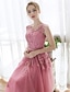 cheap Prom Dresses-A-Line Floral Wedding Guest Cocktail Party Dress Jewel Neck Sleeveless Tea Length Lace with Appliques 2022