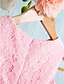 Χαμηλού Κόστους Λουλουδάτα φορέματα για κορίτσια-Βραδινή τουαλέτα Μέχρι το γόνατο Φόρεμα για Κοριτσάκι Λουλουδιών - Δαντέλα Τούλι Αμάνικο Με Κόσμημα με Φιόγκος(οι) με LAN TING BRIDE®