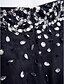 preiswerte Ballkleid-Zweiteiler A-Linie Zweiteilig Festtage Abschlussball Cocktailparty Kleid Riemen Ärmellos Kurz / Mini Satin Tüll mit Perlenstickerei 2020 / Abiball