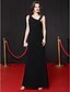 Χαμηλού Κόστους Φορέματα ειδικών περιστάσεων-Ίσια Γραμμή Μινιμαλιστική Ανοικτή Πλάτη Επίσημο Βραδινό Φόρεμα Λαιμόκοψη V Αμάνικο Μέχρι τον αστράγαλο Ζέρσεϊ με Πλισέ 2020