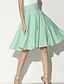 cheap Women&#039;s Skirts-Women&#039;s Solid Pink / White / Black / Green Skirts,Vintage / Boho Knee-length