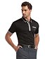 abordables Camisas de hombre-siete Brand® Hombre Cuello Camisero Manga Corta Camiseta Negro-799T500401