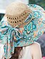 baratos Chapéus de Palha-Mulheres Vintage / Casual De Palha - Estampado / Beje / Azul / Laranja / Verde / Rosa