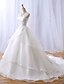 Χαμηλού Κόστους Νυφικά Φορέματα-Γραμμή Α Φορεματα για γαμο Καρδιά Μακριά ουρά Δαντέλα Οργάντζα Αμάνικο με Δαντέλα 2021