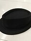 זול כובעים לנשים-אפור אדום קאמל כובע פאדורה אחיד קש בגדי ריקוד נשים / חמוד / שחור / כובעים