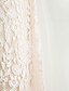 billige Kjoler til specielle anledninger-A-linje Elegant Ferie Cocktailparty Skolebal Kjole V-hals Uden ærmer Te-længde Blondelukning Tyl med Blonde Sløjfe(r) 2020