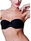 cheap Bras-Women&#039;s Demi-cup Bras Push-up / Seamless / Strapless &amp; Multi-Way - Solid Colored Spandex Black Beige