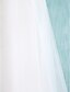 billige Blomsterpigekjoler-A-linje Te-længde Blomsterpigekjole - Blondelukning / Tyl Uden ærmer Høj halset med Sløjfe(r) / Bælte / bånd / Plissé ved LAN TING BRIDE® / Konfirmation
