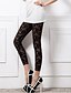 tanie Legginsy-Dla kobiet Koronka Legging,Koronka Nylon Cienki/a