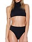 cheap Women&#039;s Swimwear &amp; Bikinis-Women&#039;s Solid Bikini Swimsuit Bandeau Swimwear Bathing Suits Black