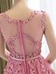 cheap Prom Dresses-A-Line Floral Wedding Guest Cocktail Party Dress Jewel Neck Sleeveless Tea Length Lace with Appliques 2022
