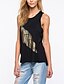 preiswerte Tank-Shirts &amp; kurze Jäckchen für Damen-Damen Druck Ringer-Rücken-Kleid Tank Tops Street Schick Lässig / Alltäglich Schwarz